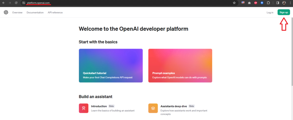 How to Get OpenAI API Key with $5 FREE credit 2 1. OpenAI Sign up How to Get OpenAI API Key with $5 FREE credit